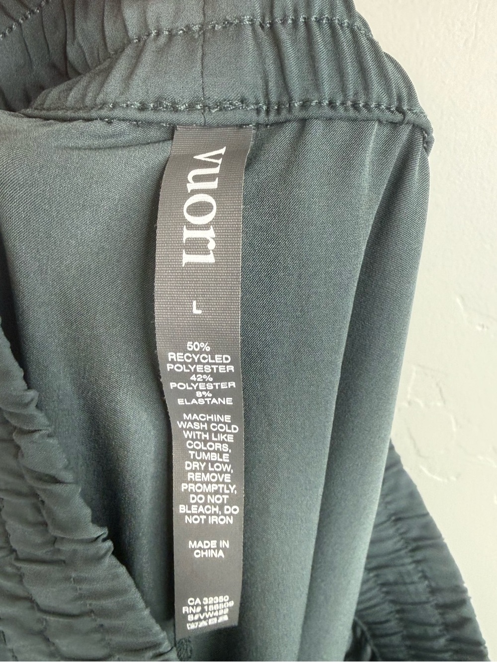 Vuori Women's Track Joggers in Slate Blue with Cream Drawstring - Picture 8 of 14